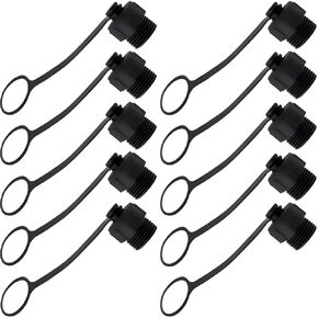 10 قطع غطاء غبار موصل M8 للموصل الأنثى، M8 لوحة مقبس جبل غطاء خيط الغبار غطاء حماية بلاستيكي مقاوم للماء لمآخذ تثبيت اللوحة (للأنثى) in Kuwait