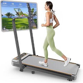 جهاز مشي قابل للطي مع ميل بنسبة 12%، جهاز مشي منخفض الضوضاء بقدرة 3.5 حصان مع شريط مقبض، جهاز مشي Rayspace 4 في 1 محمول تحت المكتب للمنزل/المكتب، سعة 350 رطل، تطبيق وجهاز تحكم عن بعد in Kuwait