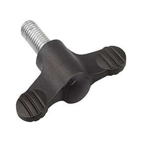 Kipp 06652-01A3X20 Novo·Grip Grey Thermoplastic Wing Grip with 5/16-18" External Thread, Stainless Steel Bushing, Inch, 14 mm Diameter, 20 mm Screw Length, Anthracite Grey Cap Color (Pack of 10) in Kuwait