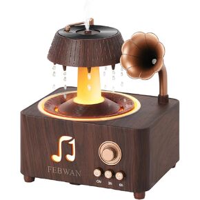 موزع روائح العلاج العطري بقطرات الماء الدوارة، موزع الزيوت العطرية العطرية مع مكبر صوت بلوتوث، مرطب بالموجات فوق الصوتية، أضواء ملونة، مؤقت، جهاز تحكم عن بعد، 250 مل، هدية in Kuwait