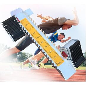 Track & Field Starting Blocks Portable, Adjustable 6 Angle Sprinting Equipment for Professional Athletics and Fitness Running Exercises, Durable Aluminum Design in Kuwait