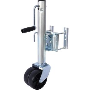 Gecheer 1500 lb Dual-Wheel Trailer Tongue Jack with 12-Inch Lift, Swivel Mount, Galvanized Steel, Fits Boats RVs and Utility Trailers in Kuwait