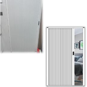 80 Inch Accordion Door - High Folding Sliding Partition Gate for Interior Spaces - Temporary Hidden Door for Kitchen, Bathroom, Closet - Easy Push-Pull with Mounting Hardware in Kuwait