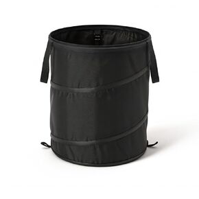 سلة المهملات القابلة للطي من MOON LENCE علب القمامة المحمولة للتخييم المنبثقة للصيد وصيد الأسماك وألعاب سلة المهملات (أسود) in Kuwait