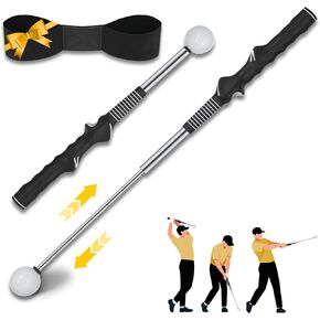 مدرب جولف سوينغ قابل للسحب من OCES، مساعد تدريب جولف محمول مع عصا النقر لمدرب قبضة الجولف باليد اليمنى واليسرى - مثالي لممارسة المبتدئين والإحماء قبل الجولة in Kuwait