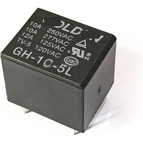 5 قطعة مرحلات GH-1C-5L GH-1C-12L GH-1C-24L 5PIN 10A 250VAC 5VDC 12VDC 24VDC مرحل الطاقة (الحجم: GH-1C-5L 5VDC) in Kuwait