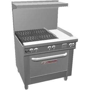Southbend 4362A-1G 36" Ultimate Restaurant Gas Range w/ 4 Non Clog Burners (Wavy Grates), 12" Left Griddle & Convection Oven in Saudi Arabia