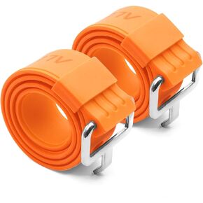 Utility Straps Pro (عبوتان) - أشرطة آمنة شديدة التحمل بوزن 40 رطل للدراجات والزلاجات ومعدات الدراجات النارية والأدوات والمزيد - مقاومة للتجميد، برتقالي آمن (20 بوصة (50 سم)) in Kuwait
