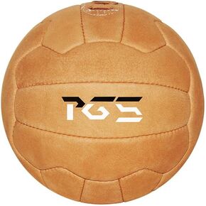 PGS Vintage Soccer Ball Antique Leather Football Size 5, Light Brown in Kuwait