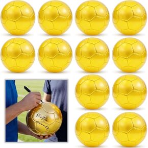 Gold Autograph Soccer Ball Set, 3/6/8/12 Pack with Air Pump for Trophies, Awards, Championship Party, Size 4 in Kuwait