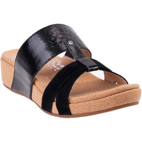 صندل نسائي من REVITALIGN Andover Wedge Slide، أسمر ضارب للصفرة، 12 عرض in Kuwait