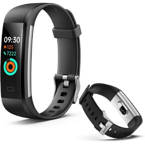 جهاز تتبع اللياقة البدنية مع مراقب معدل ضربات القلب/عداد الخطوات/السعرات الحرارية، ساعة ذكية لتتبع النشاط، سوار ذكي نحيف لمراقبة النوم، مقاومة للماء IP68، جهاز تعقب الصحة بعداد الخطى للرجال والنساء in Kuwait