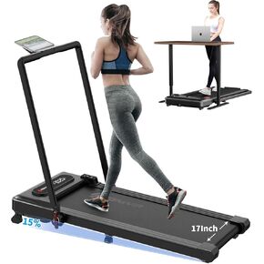 وسادة مشي 2.5 حصان مع ميل 330 رطل، وسادة مشي 3 في 1 مزودة بـ 5 مستويات LED كبيرة، جهاز مشي تحت المكتب للمنزل، المشي لمسافات طويلة/الركض/الجري، محمول، صغير، مع جهاز تحكم عن بعد، خالٍ من التجميع، حزام أوسع in Kuwait