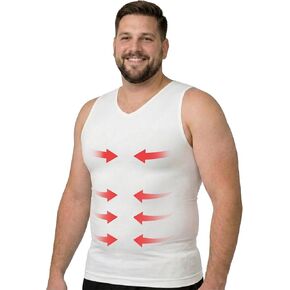 ARMSTRONG AMERICA Mens Compression Shirt Slimming Shapewear | V Neck Gynecomastia Compression Shirts for Men | Body Shaper in Kuwait