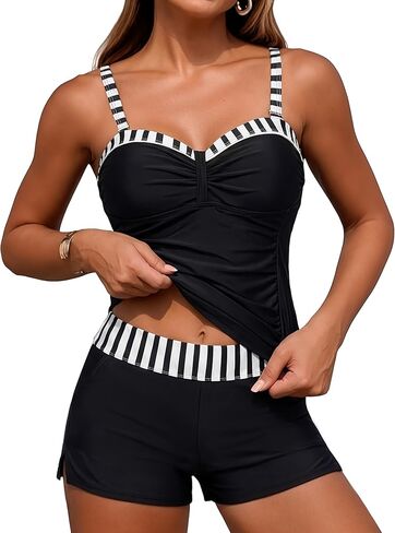 Daci Women Women Underwire Tankini Swimsuit - قطعتين من البطن تحكم بدلات الاستحمام مع الجيوب القصيرة للسباحة السباحة 2025 in Saudi Arabia