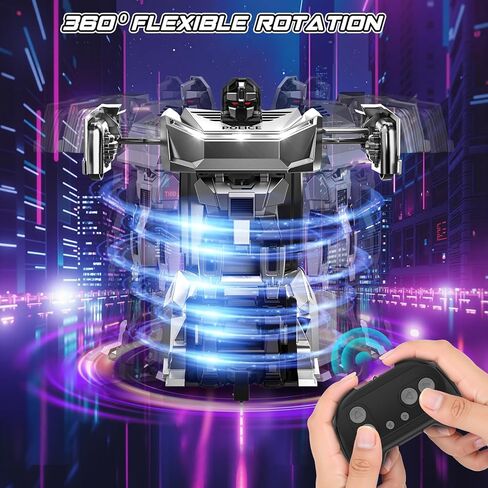 1:24 RC Cars Toys, 2.4GHz All Terrain Remote Control Police Car for Boys 4-7 8-12 with Light, Electric Pickup Truck Christmas Birthday Gifts Toys for Boys Girls in Saudi Arabia