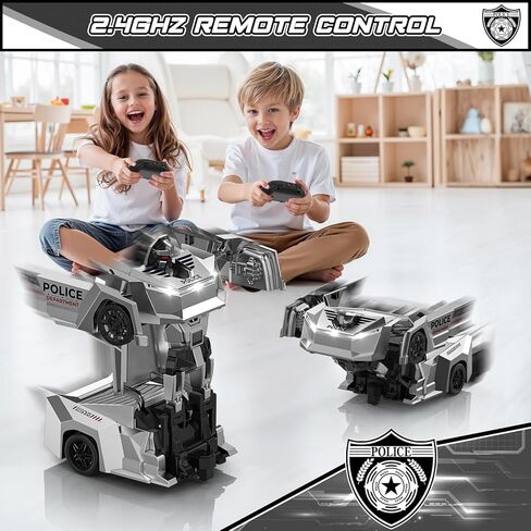 1:24 RC Cars Toys, 2.4GHz All Terrain Remote Control Police Car for Boys 4-7 8-12 with Light, Electric Pickup Truck Christmas Birthday Gifts Toys for Boys Girls in Saudi Arabia