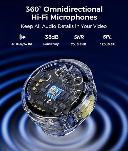 ميكروفون لافالير لاسلكي لهواتف iPhone وAndroid، تقليل الضوضاء وصوت هاي فاي ومدة 24 ساعة ونطاق 50 متر، ميكروفون مغناطيسي مثبت على الصدر لتسجيل الفيديو/البث المباشر/مدونة الفيديو/البودكاست/المقابلات in Kuwait