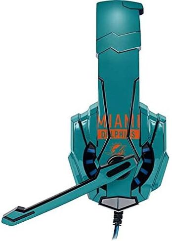 غلاف Skinit متوافق مع سماعة الألعاب BENGOO G9000 - تصميم سلسلة الأداء NFL Miami Dolphins Teal المرخص رسميًا in Kuwait