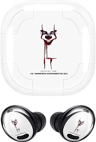 غلاف صوتي من Skinit متوافق مع Samsung Galaxy Buds Pro - تصميم Warner Bros Pennywise Bloody المرخص رسميًا in Saudi Arabia