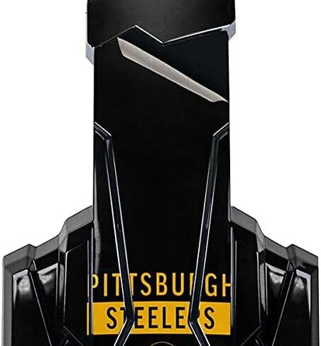 غلاف Skinit متوافق مع سماعة الألعاب BENGOO G9000 - تصميم سلسلة الأداء الأسود المرخص رسميًا من NFL Pittsburgh Steelers in Saudi Arabia