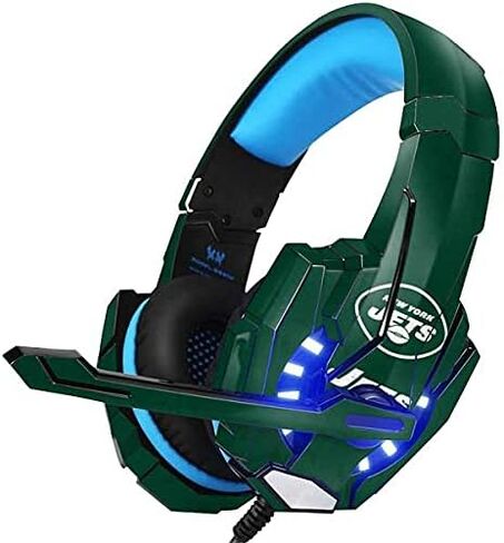 غلاف Skinit متوافق مع سماعة الألعاب BENGOO G9000 - تصميم مرخص رسميًا من NFL New York Jets in Kuwait