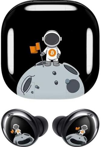 Skinit Decal Audio Skin Compatible with Samsung Galaxy Buds Pro Originally Designed Bitcoin Astronaut Design in Saudi Arabia