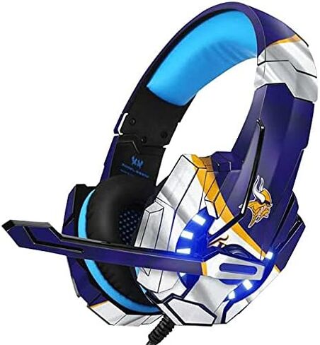 غلاف Skinit متوافق مع سماعة الألعاب BENGOO G9000 - تصميم NFL Minnesota Vikings المرخص رسميًا in Saudi Arabia
