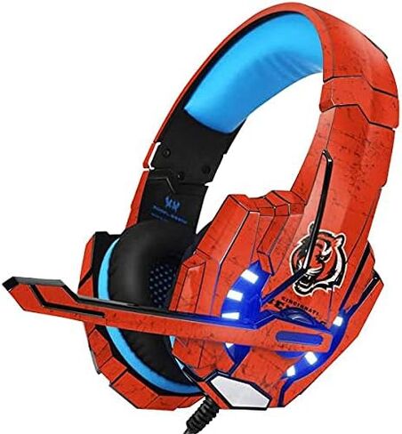 Skinit Decal Skin Compatible with BENGOO G9000 Gaming Headset - Officially Licensed NFL Cincinnati Bengals - Alternate Distressed Design in Saudi Arabia