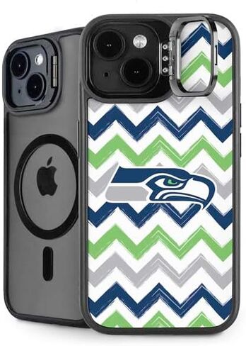 Skinit Kickstand Phone Case Compatible with iPhone 13 - Officially Licensed NFL Seattle Seahawks Chevron Design in Saudi Arabia