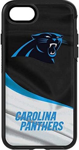 ملصق Skinit متوافق مع OtterBox Symmetry iPhone 7 - تصميم Carolina Panthers مرخص رسميًا من NFL in Saudi Arabia
