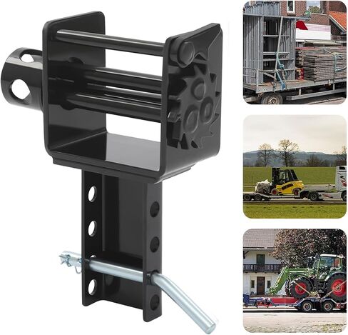 1 حزمة ونش جيب مقطورة، حد حمل العمل 5400 رطل/قوة الكسر 16200 رطل لرافعات شاحنات المقطورة المسطحة، 4 فتحات دبوس كوتر لجيوب الأوتاد مقاس 1-1/2 بوصة عرض × 3 بوصة طول، أسود in Kuwait