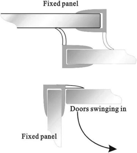 78" (2pieces X39") Sliding Shower Door Side Seal Strip Frameless Shower Door Side Sweep for 3/8" Sliding Glass Door, with 3/5" Flip in Saudi Arabia