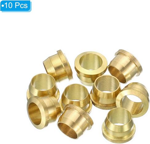 PATIKIL 6mm Tube OD Brass Compression Sleeves Ferrules 10 Pack Brass Compression Fitting Assortment Kit in Saudi Arabia