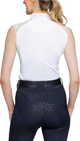 Kastel Denmark Womens Sleeveless Printed UPF 30 Sun Shirt | Moisture Wicking Base Layer Activewear | 1/4 Zip Golf Polo Polo, Outdoor Apparel Navy in Kuwait