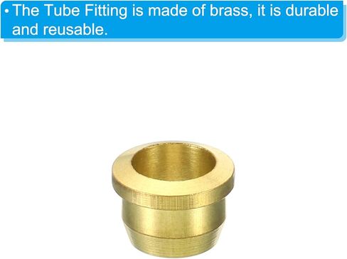 PATIKIL 6mm Tube OD Brass Compression Sleeves Ferrules 10 Pack Brass Compression Fitting Assortment Kit in Saudi Arabia