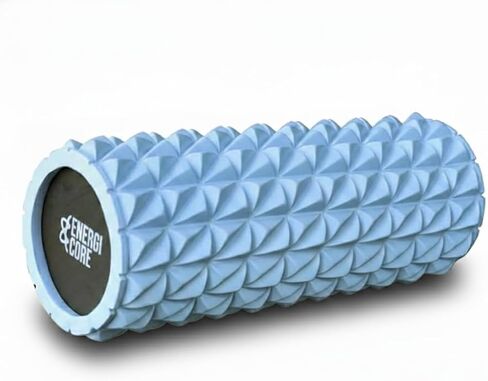 أسطوانة إسفنجية عالية الكثافة مقاس 13 بوصة - أسطوانة تدليك الأنسجة العميقة ذات النسيج المموج لاستعادة الظهر والعضلات، والبيلاتس، واليوجا واللياقة البدنية لكامل الجسم - أزرق in Kuwait