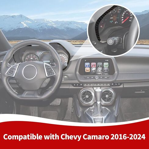 for Camaro Dashboard Panel Trim, Center Control Dash Board Cover Compatible with Chevy Camaro Accessories 2016-2024, Red in Saudi Arabia