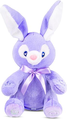 Dimple Milo Bunny محشو بالحيوان - لعبة Bunny Plush Soft Dimple مع ميزة Peek -A -Boo وأغاني الغناء - هدية مثالية محشو بالحيوان للأعمار 0 وما فوق ، رمادي in Kuwait