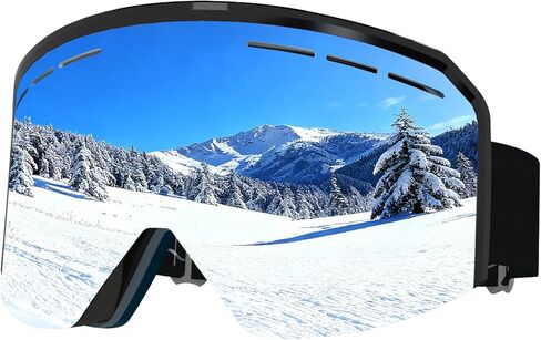 Ski Goggles Over Glasses,YH359 Snowboard Goggles,Anti-Fog UV400 Protection Snow Goggles for Adult in Kuwait