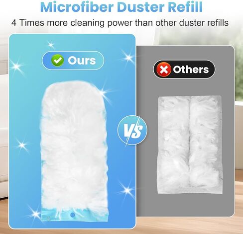 40 عبوة منفضة إعادة تعبئة لـ Swiffer® Duster، مجموعة عبوات منفضة شديدة التحمل 360 درجة، تقنية امتصاص كهرباء قوية، مناسبة للأثاث والستائر والمكاتب والمشاهد الأخرى مع مقبض قصير واحد in Kuwait