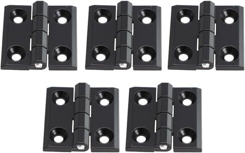 Electrical Cabinet Door Butt Hinges Aluminium Box Backflap Heavy-Duty Industrial Hardware ﻿ 5Pcs(50x50 Silver) in Saudi Arabia