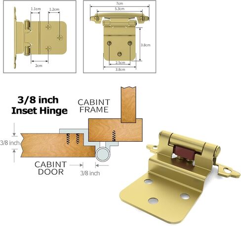 3/8 "خزانة ذهبية بمفصلات كبيرة بيند داخل أثاث غرفة المطبخ المضمنة 8 قطع in Kuwait
