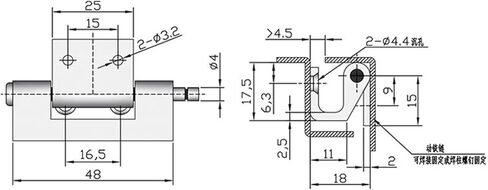 الفولاذ المقاوم للصدأ انفصال دبوس المفصلي مناسبة لحام مجلس الوزراء الصفائح المعدنية الباب 1PCS in Kuwait