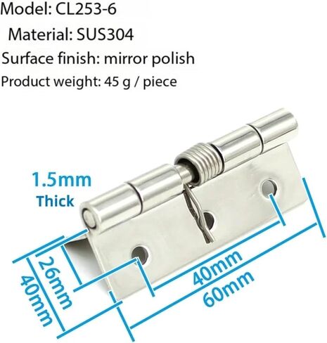 الأجهزة CL253-6 الربيع المفصلي انتعاش الحاملة الذاتي إغلاق الباب النقل 1 قطعة in Kuwait