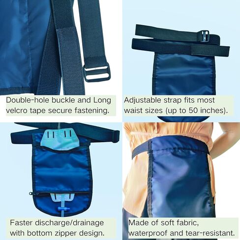 Urine Drainage Bag Cover with 50 Inch Adjustable Waist Strap, Catheter Supplies Holder, Nephrostomy Bag Cover with 127cm Elastic Belt in Kuwait
