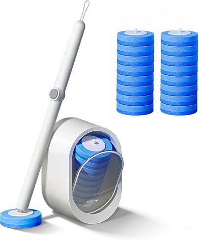 SOPAMI Disposable Toilet Cleaning System - Toilet Wand Kit with 16 High-Performance Refills, Wall Mounted Toilet Brush and Holder for Deep Cleaning Bathroom in Kuwait