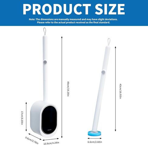 SOPAMI Disposable Toilet Cleaning System - Toilet Wand Kit with 16 High-Performance Refills, Wall Mounted Toilet Brush and Holder for Deep Cleaning Bathroom in Kuwait