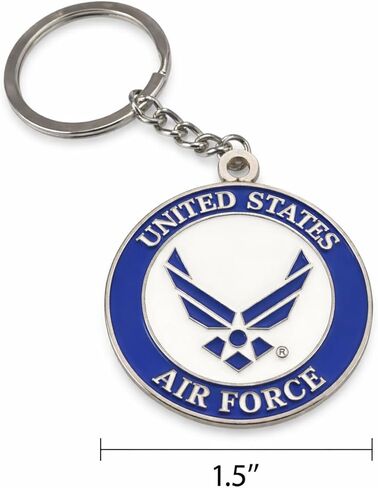 Officially Licensed U.S. Air Force (USAF) Keychain | 1.5" Diameter | Perfect Airman, Veteran and Military Gift in Kuwait