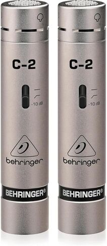 Behringer C-2 Matched Studio Condenser Microphones, Pair, Bundle with 2X Microphone Stand and 25' XLR Cable in Saudi Arabia